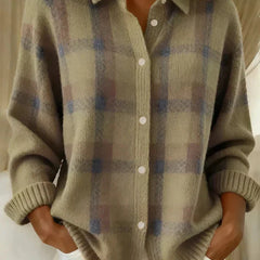 Haley™ | Cozy Plaid Knit Cardigan
