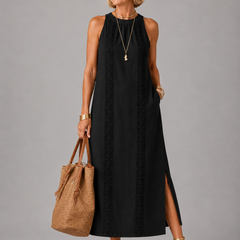 Emberly™ Relaxed Embroidered Midi Dress