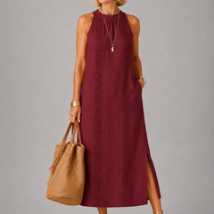 Emberly™ Relaxed Embroidered Midi Dress