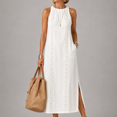 Emberly™ Relaxed Embroidered Midi Dress