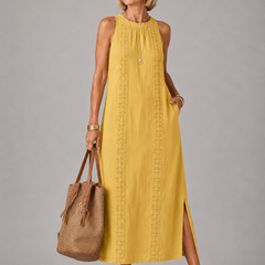 Emberly™ Relaxed Embroidered Midi Dress