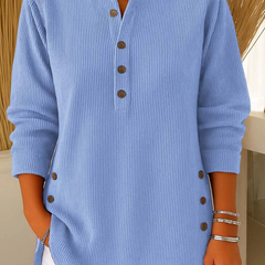 Renata Ribbed Button Detail Tunic