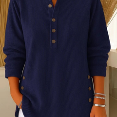 Renata™ | Ribbed Button Detail Tunic