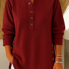 Renata™ | Ribbed Button Detail Tunic