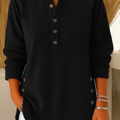 Renata™ | Ribbed Button Detail Tunic