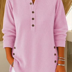Renata™ | Ribbed Button Detail Tunic