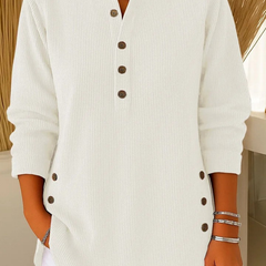 Renata™ | Ribbed Button Detail Tunic