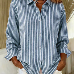 Louise Effortless Striped Knit Cardigan