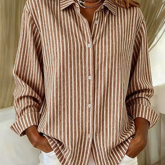 Louise Effortless Striped Knit Cardigan