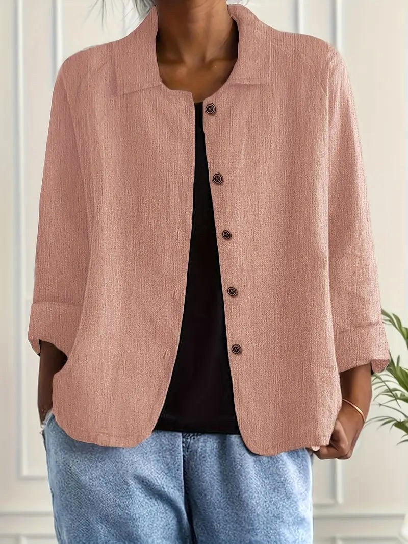 Michaela™ | Relaxed Button Blouse