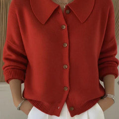 Amara Classic Collared Knit Cardigan