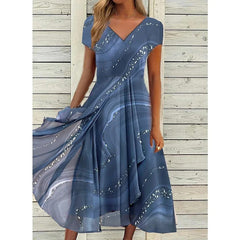 Josephine™ | Elegant V-Neck Midi Dress