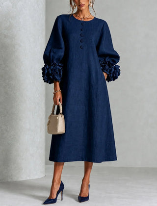 Delphine™ Floral Button-Down Midi Dress