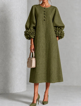 Delphine™ Floral Button-Down Midi Dress