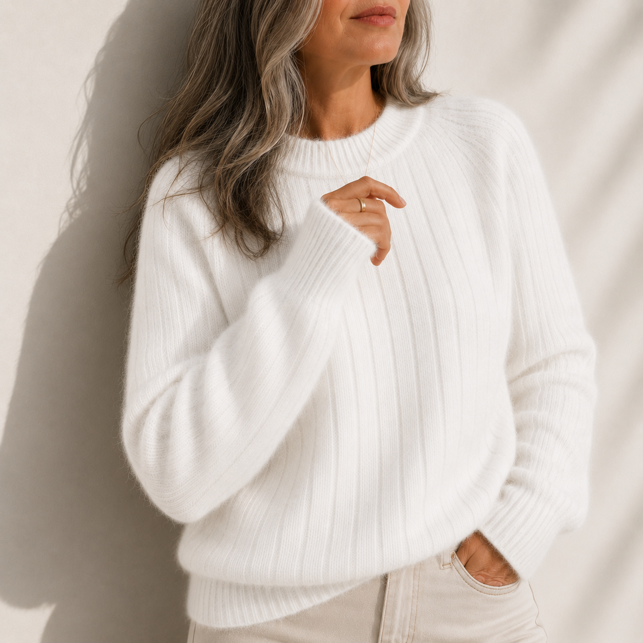 Milana™ | Solid Colour Fluffy Sweater