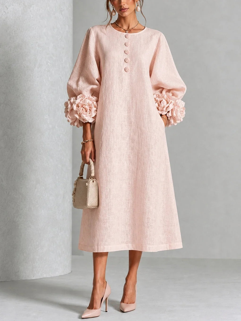 Delphine™ Floral Button-Down Midi Dress