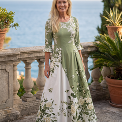 Sage Rose Garden Maxi Dress