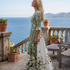 Sage Rose Garden Maxi Dress