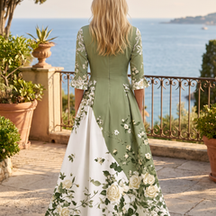 Sage Rose Garden Maxi Dress