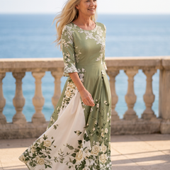 Sage Rose Garden Maxi Dress