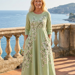 Sage Serenity Pocket Midi Dress