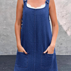 Coraline | Casual Denim Overall Dress