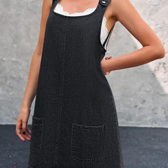 Coraline | Casual Denim Overall Dress