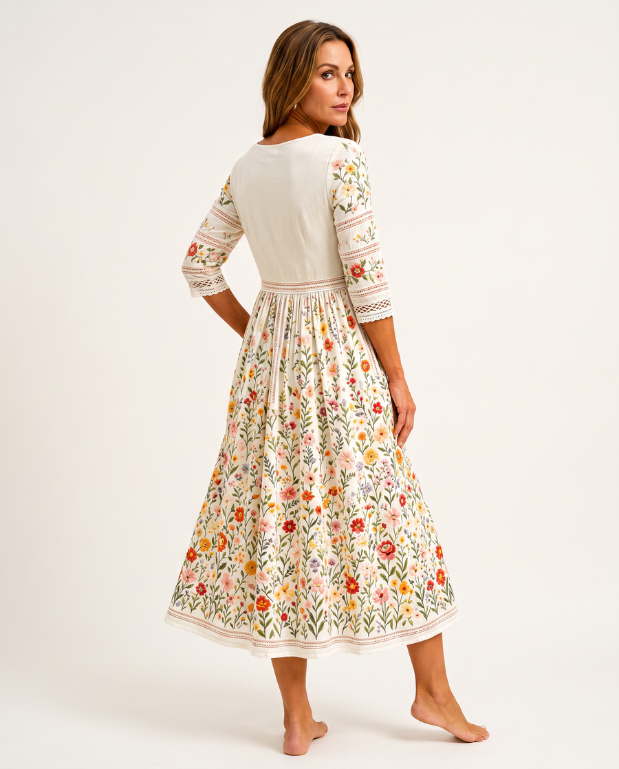 Wildflower Meadow Grace Midi Dress