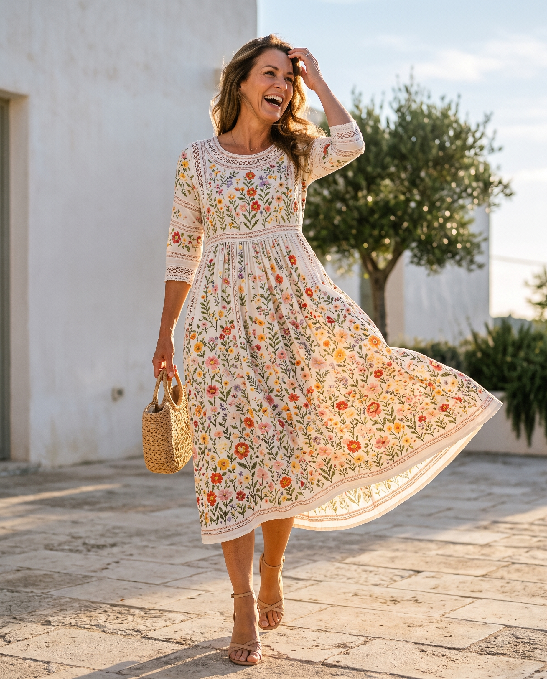 Wildflower Meadow Grace Midi Dress