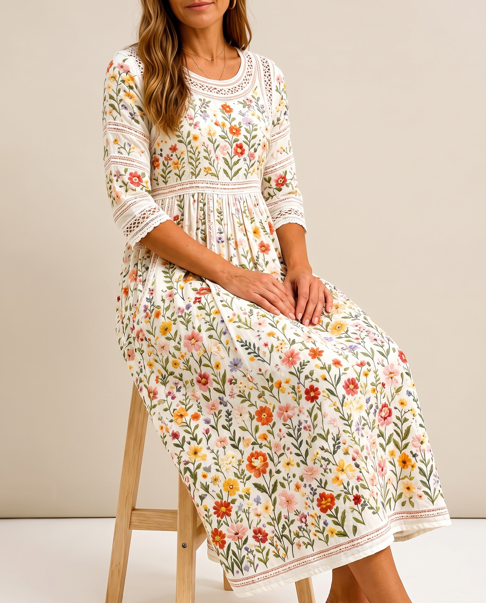 Wildflower Meadow Grace Midi Dress