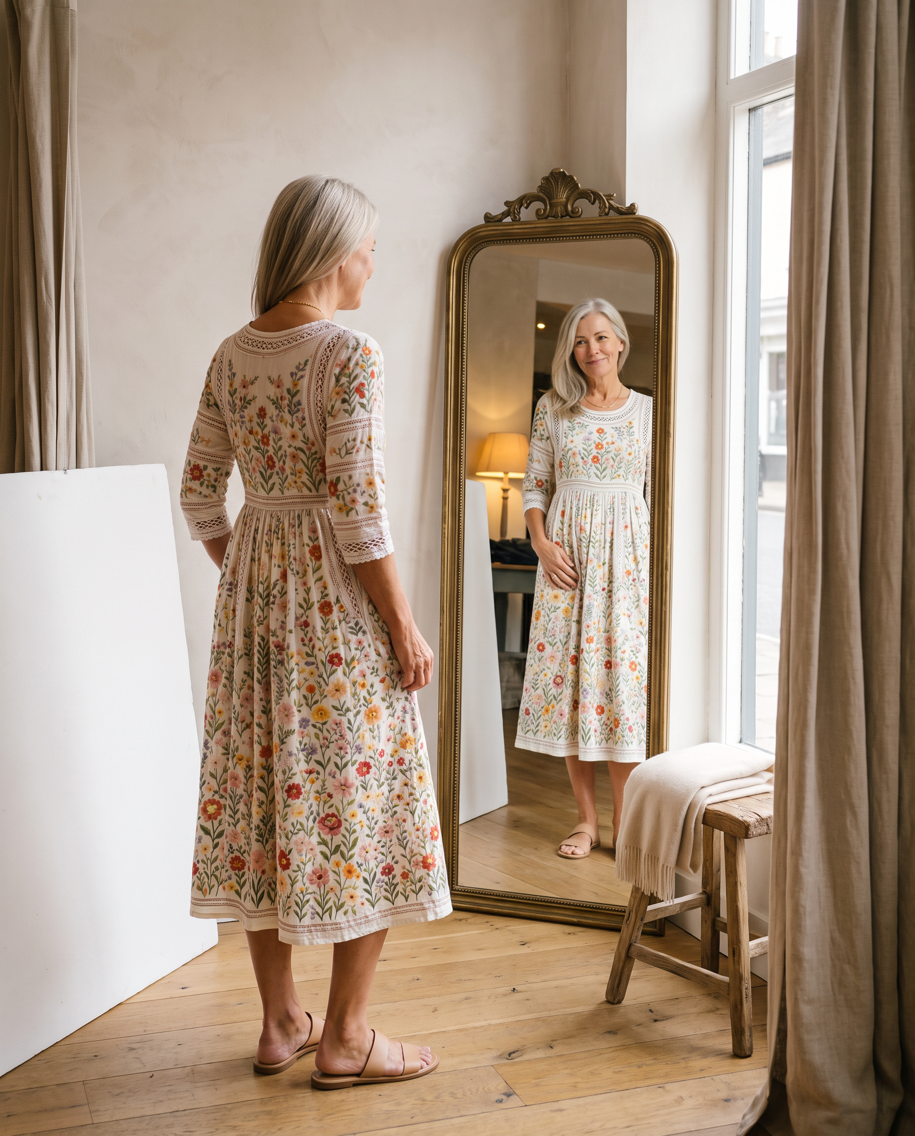 Wildflower Meadow Grace Midi Dress
